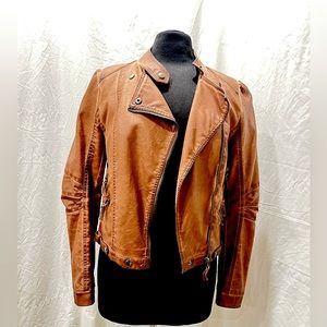Blu pepper faux leather jacket